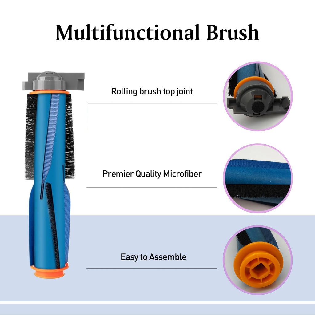 Replacement Parts for Shark Matrix Plus 2- in-1/AV2613WA Robot Vacuum Cleaner. 1 Brushroll, 2 filter cotton, 2 Black filter, 2 Orange filter,1 filter Mesh, 3 Mop Pads, 6 Side Brushes.