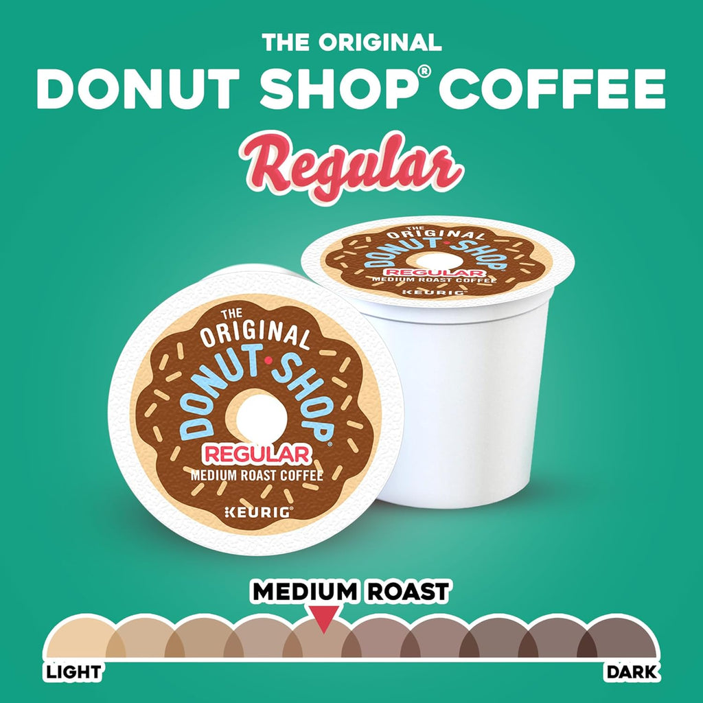 Original Donut Shop K-Cup Pods - Medium Roast Coffee | 60 Count (6 Packs of 10)