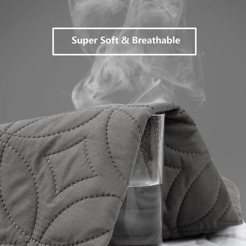 FELTYBED Twin Size Waterproof Mattress Protector - Soft Grey Bed Cover | Breathable & Noiseless Design