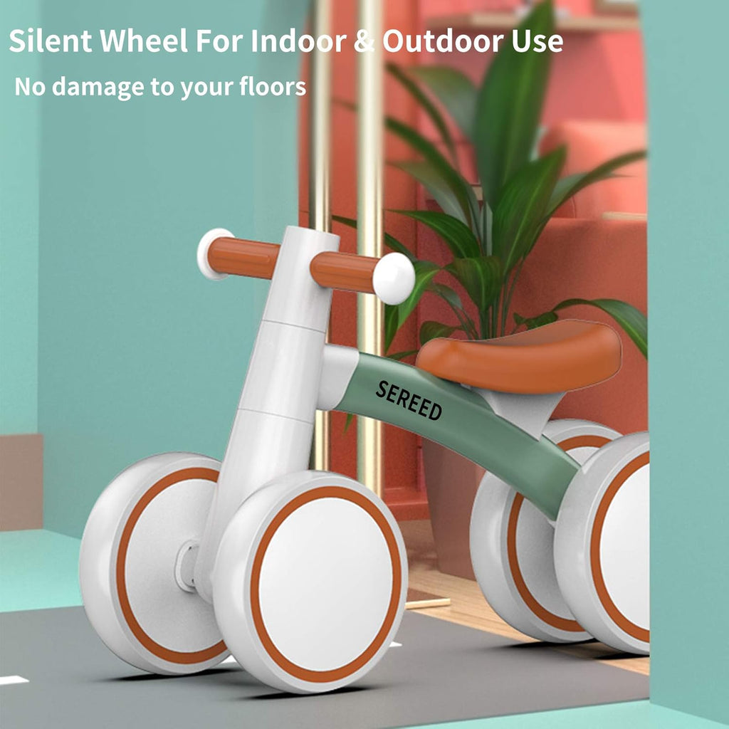 SEREED Baby Balance Bike - 4-Wheel Toddler Bike for 1 Year Olds | Perfect First Birthday Gift