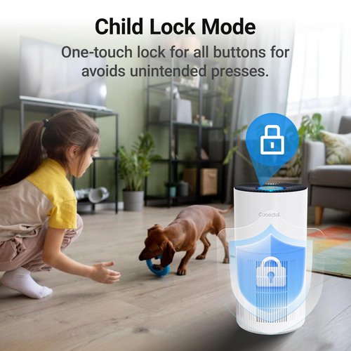 Air Purifiers for Home Large Rooms, Cobectal Air Cleaner with H14 True HEPA 3-in-1 Filter Covers up to 1650ft², Air Quality Sensor, Aroma Function & Sleep Mode, Pet Air Purifier, White