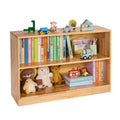 VEVOR Montessori Bookshelf, Wooden Toy Storage Organizer, 2-Cubby Toy Organizers and Storage, Daycare Furniture, Kids Bookshelf for Bedroom, Nursery, Living Room, Entryway, Preschool, Rubberwood