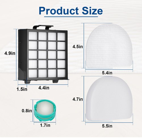 AZ4002 Replacement filter for Shark Detect Pro Vacuum AZ4000 AZ4002 AZ4000C, 2 HEPA Filter, 4 Foam & Felt Filters, 4 Odor Neutralizer Cartridge