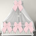 Riceshoot 4 Pcs Large Crib Bows 11 x 16 inch Coquette Bow Decorations for Nursery Crib Canopy Bed Large Bow Room Nursery Decor Infant Bassinet Bedroom Decor for Gender Reveal Gifts (Pink)