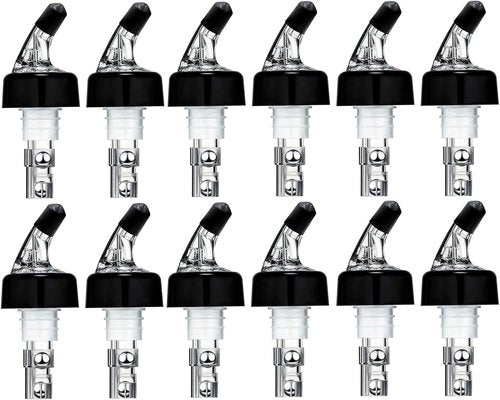 12 Pack Measured Liquor Pour Spout, Liquor Bottle Pourers, Measure Pour Spout for Liquor Bottles, Bottle Pourers for Alcohol, Shot Pourer Cocktail Liquor Dispenser Bar Bartending Tool -1.5oz/45ml