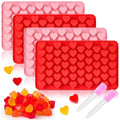 JOERSH Heart Candy Molds Silicone Molds for Hard Candy, Gummy, Chocolate, Ice Cube, Caramel, Jelly, 220 Cavities