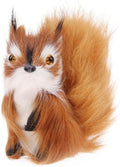 Skiennix Realistic Furry Squirrel | Lifelike Faux Fur Easter Basket Stuffer | 3.1-Inch Home Decoration