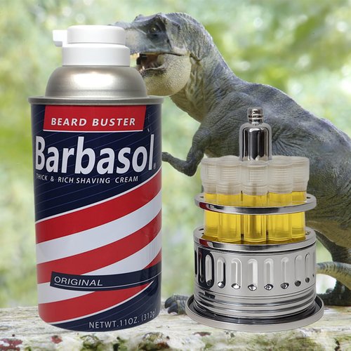 Dinosaur DNA Can Freezer Jar Canister with Metal Rack and Test Tube Dinasaur DNA Props Cryo for Dinosaur Fans and Movie Collectors for Party Decoration Birthday Christmas Gifts