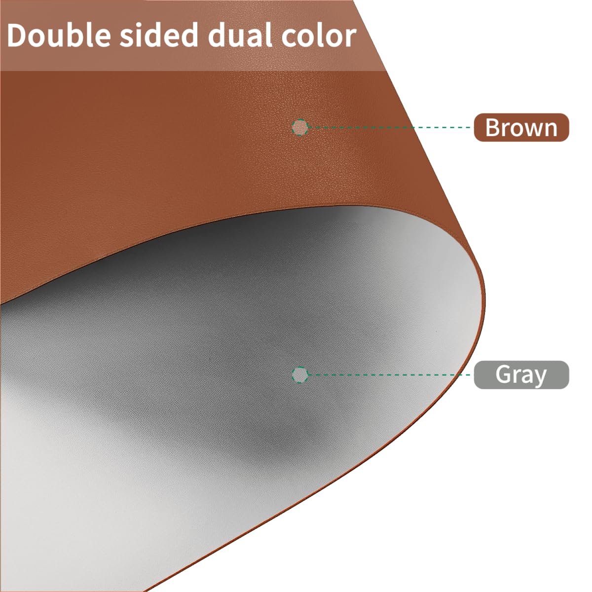 Zinkooat Small Round Table Cover - Can Be Used On Both Sides Waterproof and Easy to Clean Good Flatness Used for Coffee Table Dining Table(Brown+Gray Dia.24Inch)