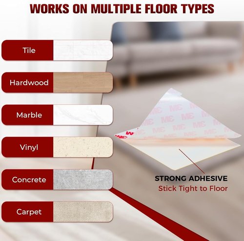 12PC Heavy Duty Carpet Tape by [Brand Name] - Double-Sided Non-Slip Adhesive for Area Rugs