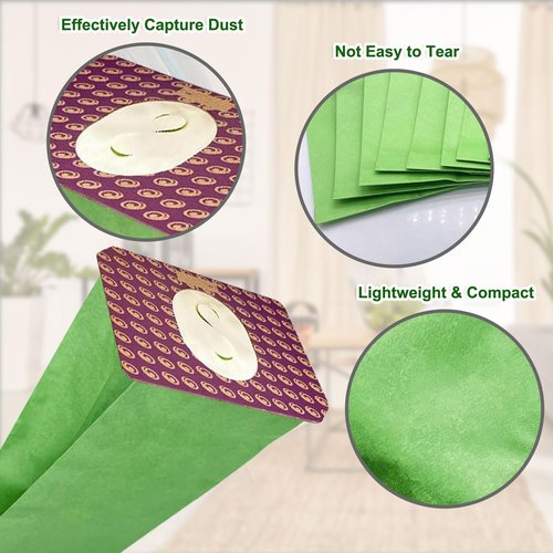 20 Pack 103483 Replacement Micro Filter Bags for ProTeam 3.25 Quart Upright Vacuum-Compatible with ProForce 1200XP, 1500XP HEPA, ProCare15& 151XP-2-Ply High-Efficiency FilterBags