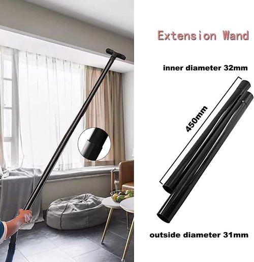 Vacuum Attachments for Shop Vac Accessories 1 1/4 inch Cleaning Accessories Kit with Universal Vacuum Hose Adapter Vacuum Extension Wand Horse Hair Brush Flexible Crevice Tool(8 PCS)
