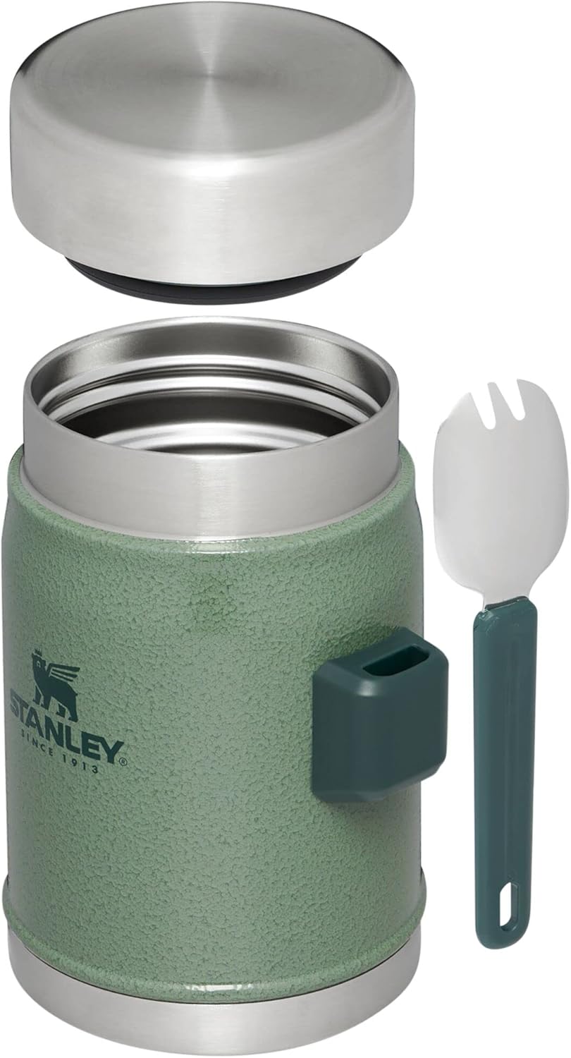 STANLEY Classic Food Jar - Vacuum Insulated Container with Wide Mouth Screw-On Lid | BPA-Free Stainless Steel