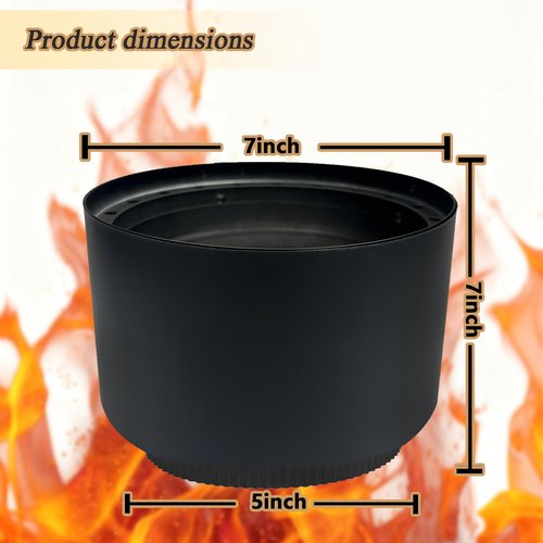 Double Wall Stove Top Connecting Adapter Compatible with DVL 6/DVL-AD Stove Collar,Black Heavy-Duty Stainless Steel
