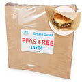 IDL Packaging 14" x 14" PFAS-Free Grease-Proof Paper Sheets, Pack of 1000, Natural Kraft - Microwave Safe Food Tray Liners - Grease-Absorbing Wrapping for Sandwiches, Cheeses, Hamburgers, etc.
