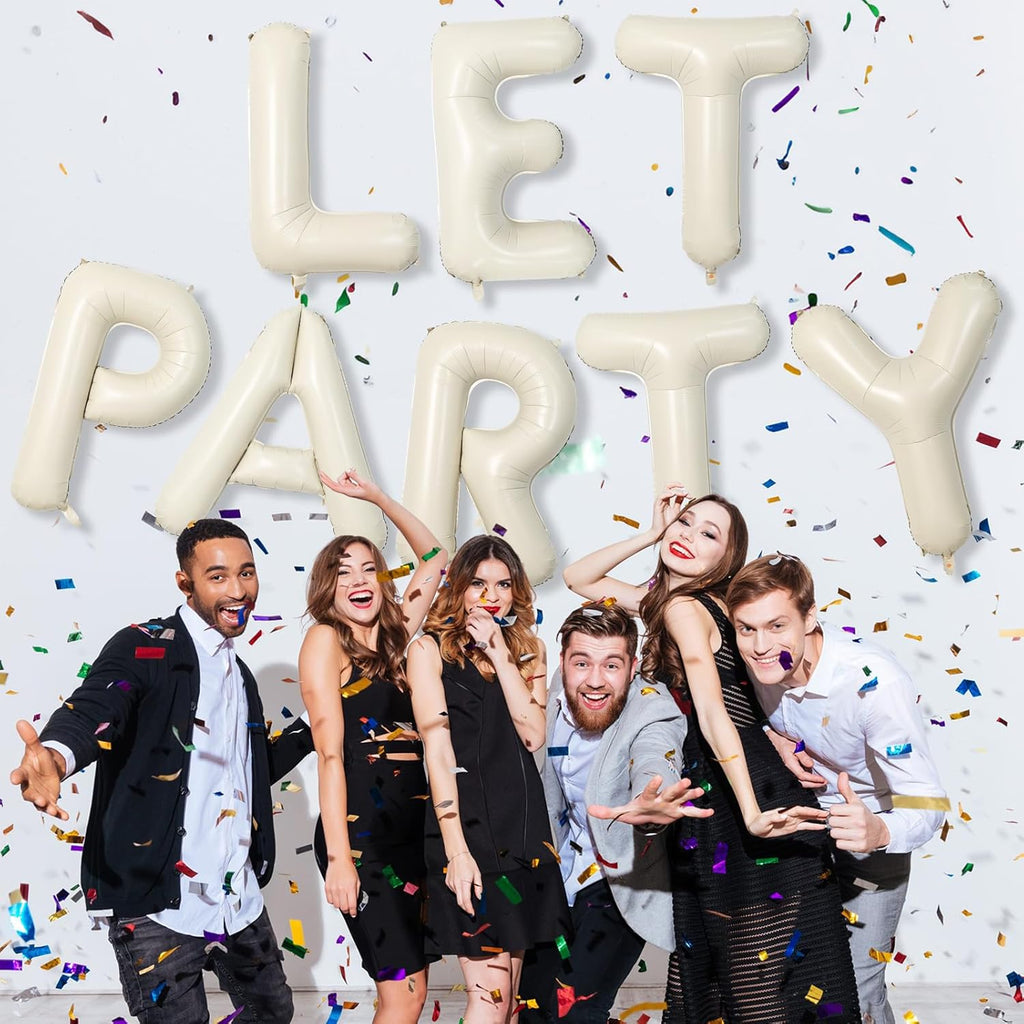 Skiennix 40-Inch Custom Letter Balloon - Giant Cream White Alphabet G Foil for Birthday Parties