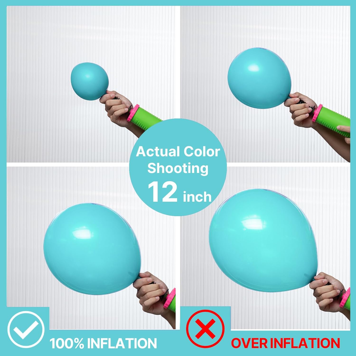 PartyWoo Teal Balloon Arch Kit - 152-Piece Set in 5, 10, 12 Inch Sizes | Perfect for Baby Showers & Graduations