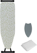 Skiennix Adjustable Height Ironing Board - Folding Design with Heat-Resistant Cover | Compact Flower Print