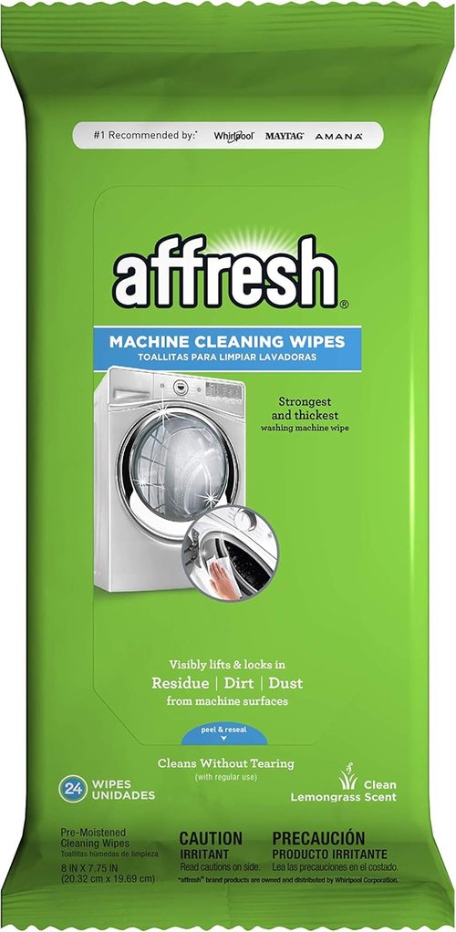 Affresh Washing Machine Cleaner W10355053 - 24 Wipes for Front & Top Load Washers | Effective & Easy Use