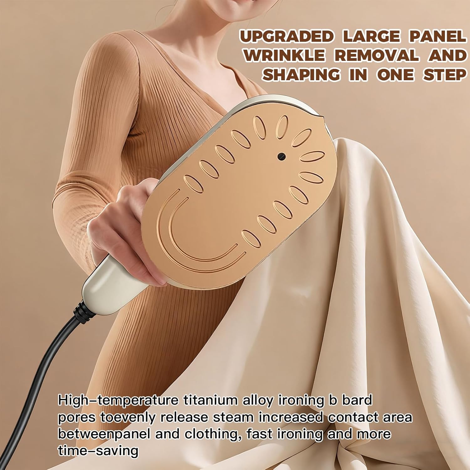 Skiennix 2-in-1 Handheld Clothes Steamer - Portable Travel Steamer with Anti-Scalding Base | Fast Heat-Up in 10 Seconds (Green)