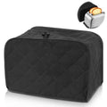 Black Toaster Cover 2 Slice, Two Slice Bread Machine Covers Quilted Toaster Covers Bread Maker Universal Size Kitchen Appliance Cover Polyester and Cotton Quilted, Dust and Fingerprint Protection