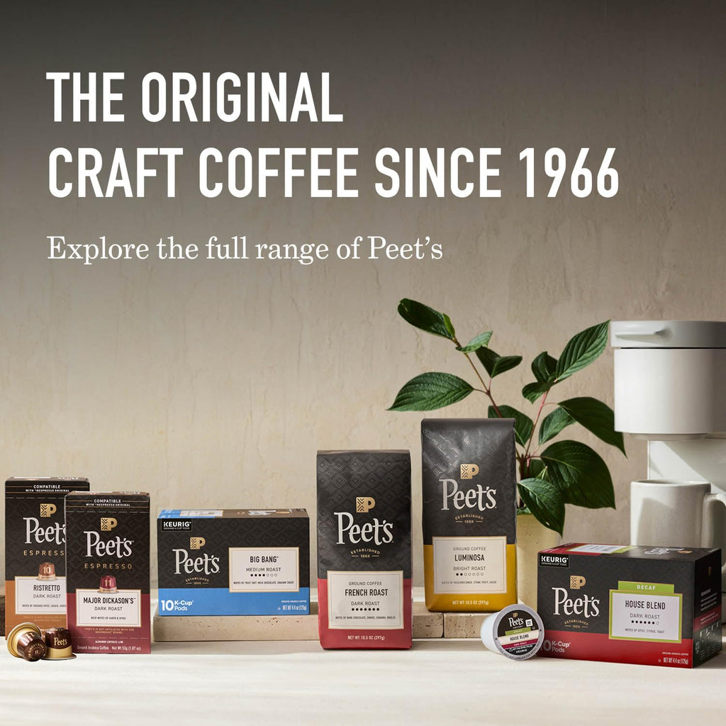 Peet's Coffee Dark Roast Whole Bean Coffee - 100% Arabica Major Dickason's Blend, 10.5 Oz Bag