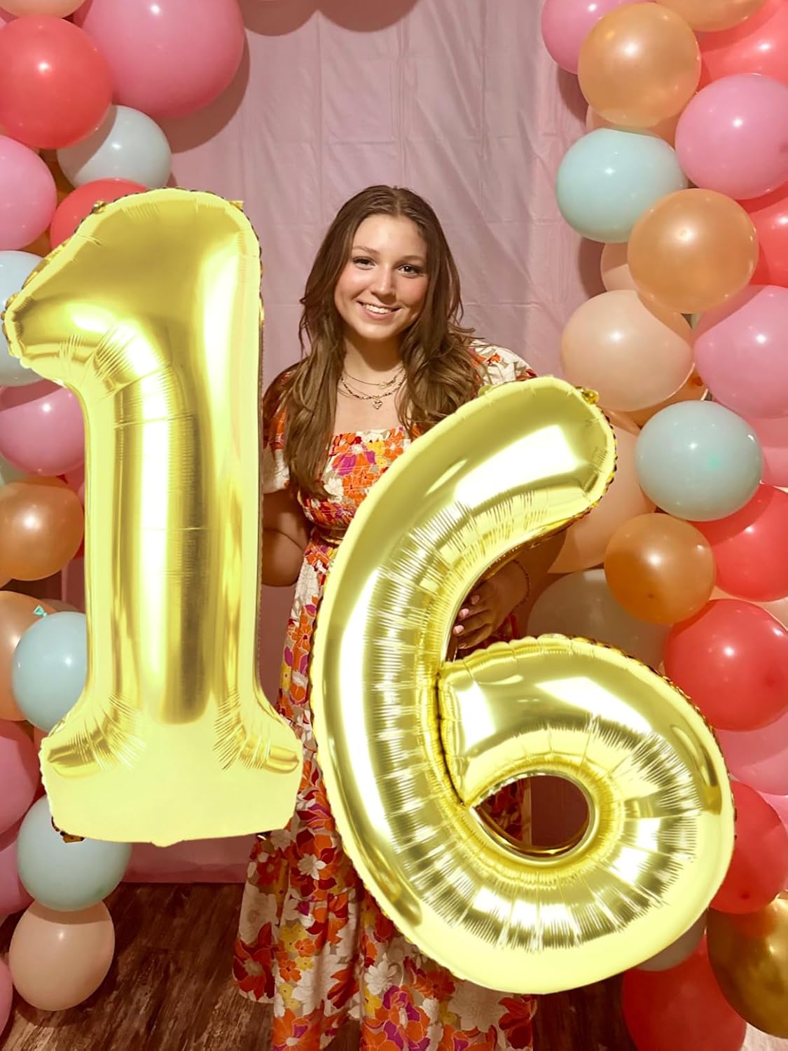 Number Balloons - 40 Inch Light Gold 1 Balloon for 1st Birthday Party Decorations & Baby Showers