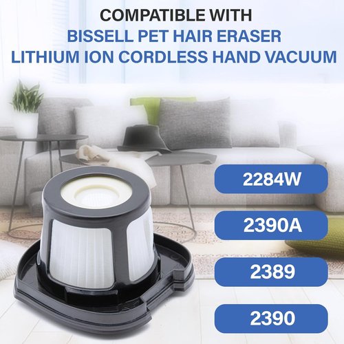 Bissell Vacuum Replacement Filters - Compatible with Pet Hair Eraser 2390A & AutoMate 2284W | Efficient Cleaning