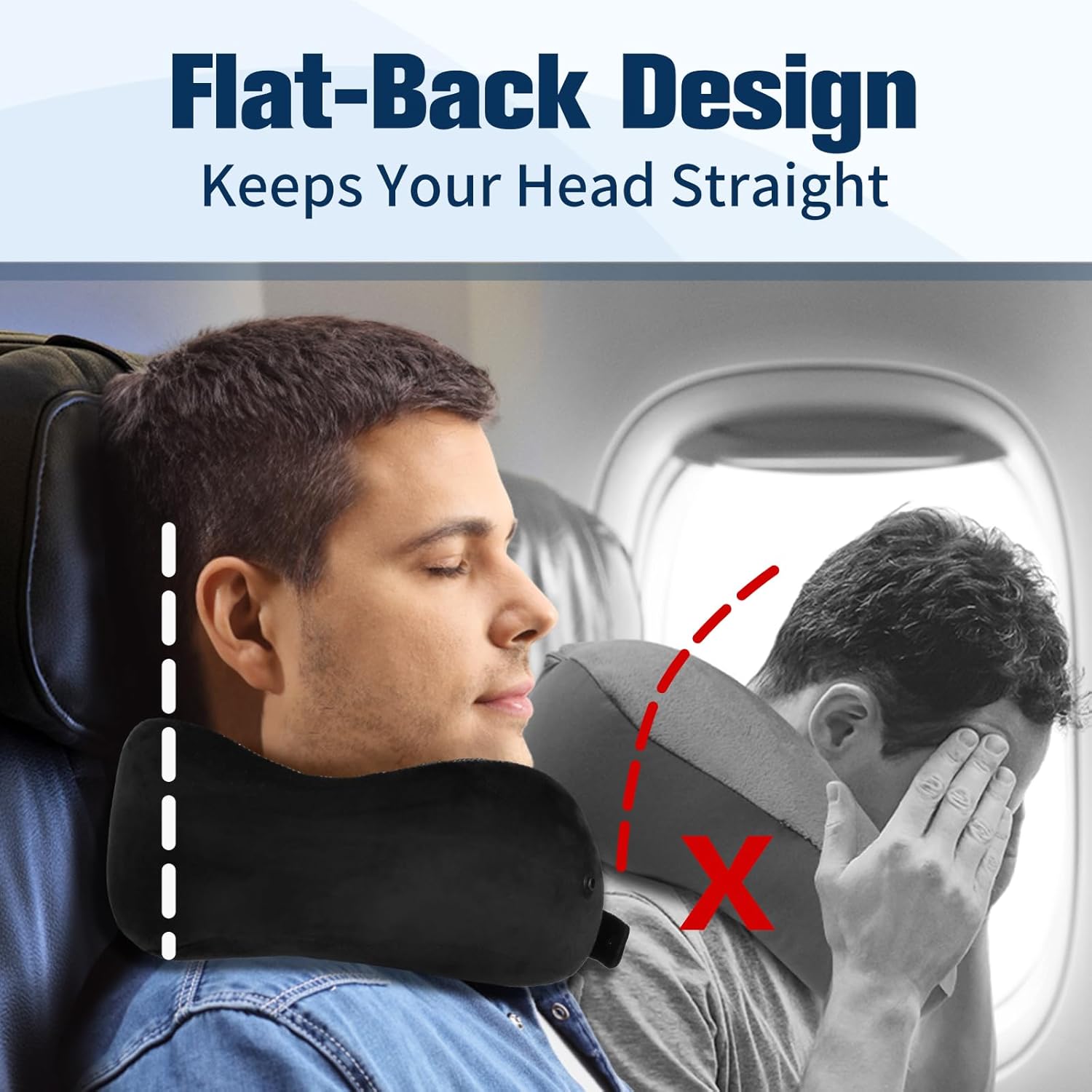 Cirorld Travel Neck Pillow - 100% Pure Memory Foam, Adjustable Comfort with Eye Mask & Earplugs | Portable Travel Accessory