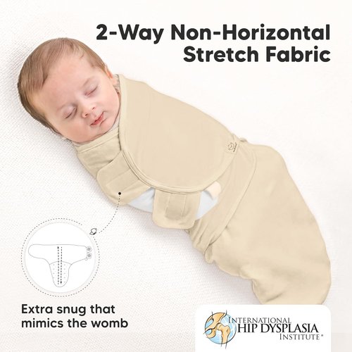 Lil Fawn 3-Pack Organic Baby Swaddle Sleep Sacks - Soft & Snug for Newborns 0-3 Months