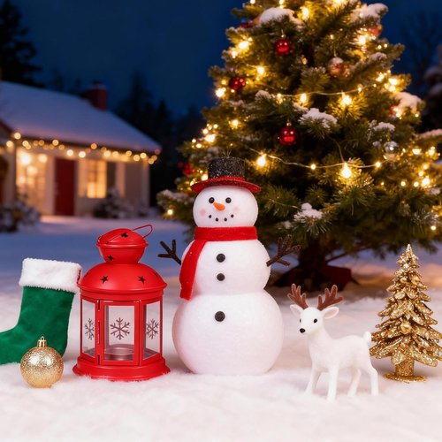 Fake Snow Blanket - Artificial Snow Roll for Christmas Village | 31.5" x 94.5" Fluffy White Holiday Decor