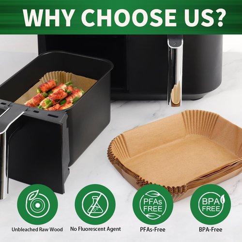 Air Fryer Liners disposable for Instant Pot Vortex Plus 6QT XL Air Fryer, 100pcs Parchment Paper