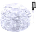 Minetom Fairy Lights - 100 LEDs 33 Ft Waterproof Starry String Lights on Silver Wire | Pure White for Parties & Weddings