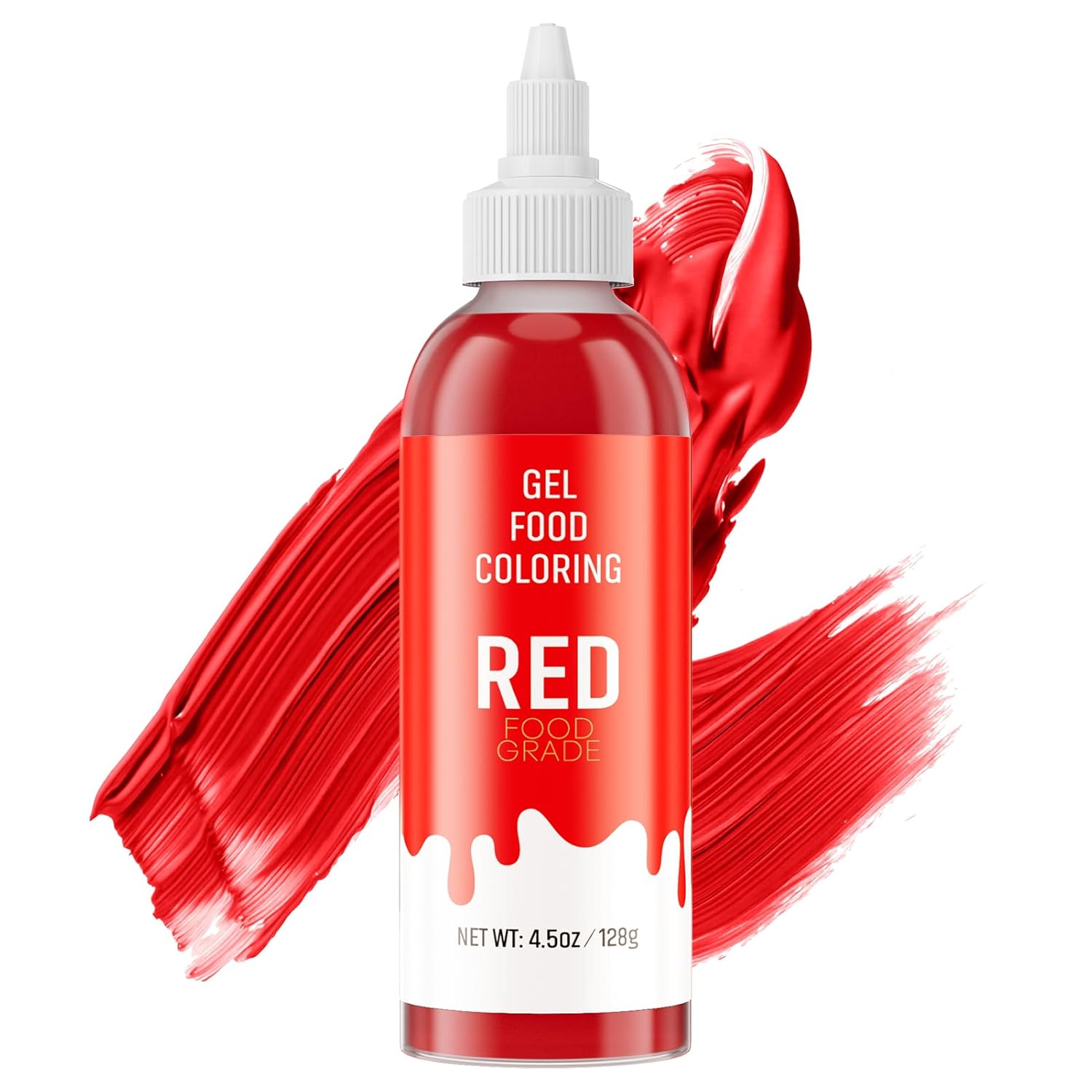Skiennix Food Coloring Gel - Vibrant Red Gel Food Dye for Baking, Icing & Fondant | 4.5 oz (128g)