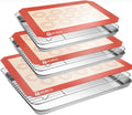 Skiennix Stainless Steel Baking Sheet Set - 3 Trays, 3 Racks & 3 Silicone Mats - Easy Clean, 10/12/16 Inch