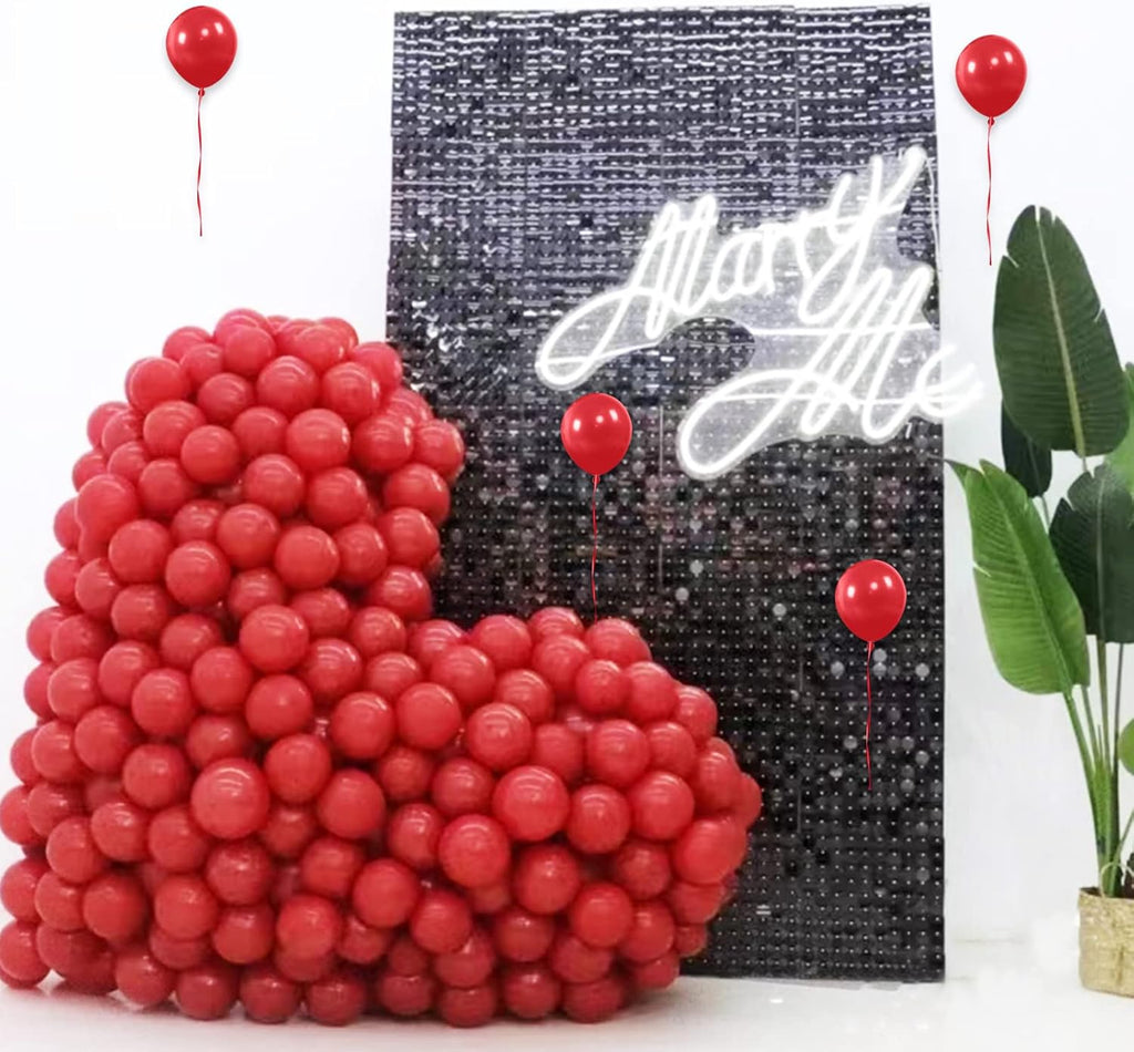 Red Balloons 110 Pcs - 5 Inch Mini Thick Latex Balloons for Birthday & Wedding Decorations