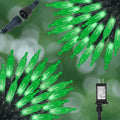ILLUMINEW Christmas Lights - 98ft 2 Pack 150 Count Connectable Waterproof Led Fairy Lights Bulbs for Indoor Outdoor Christmas Tree Wedding Valentine's Day Decor (Green, 150 Count - 2 Pack)