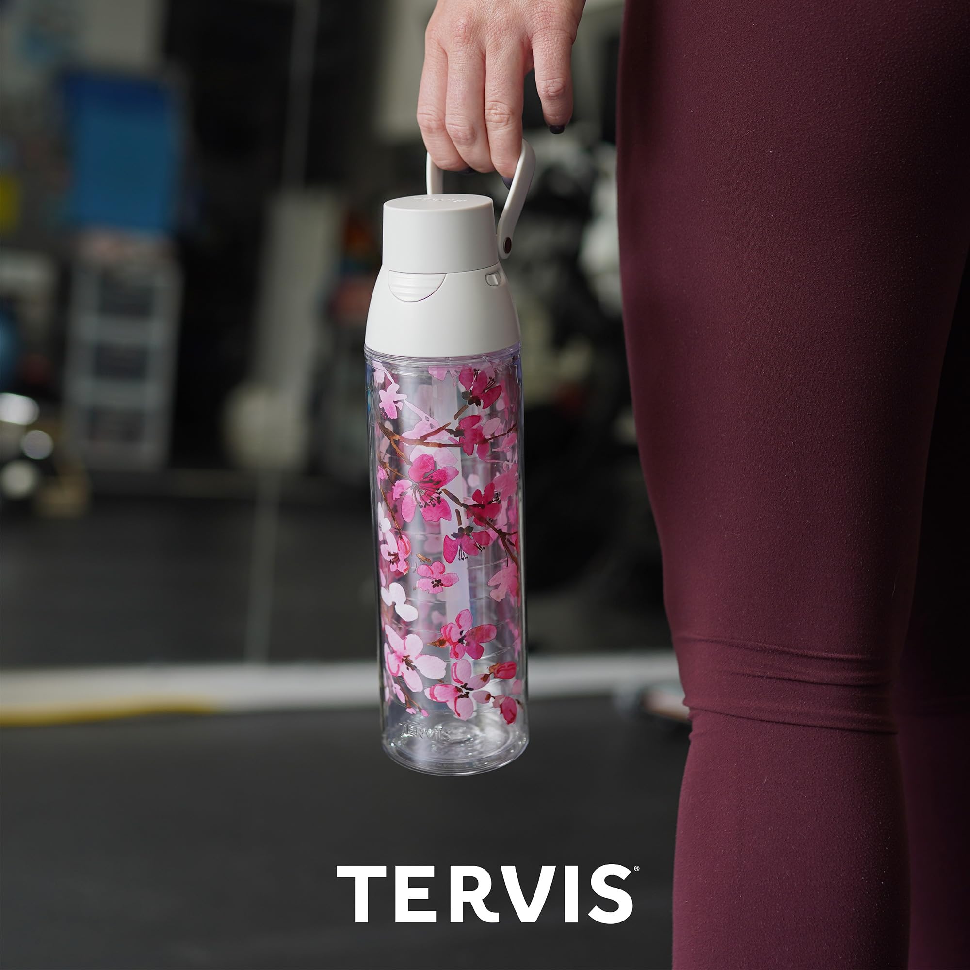 Tervis Etta Vee Garden Glory Made in USA Double Walled Insulated Tumbler Travel Cup Keeps Drinks Cold & Hot, 24oz Venture Lite Water Bottle, Classic
