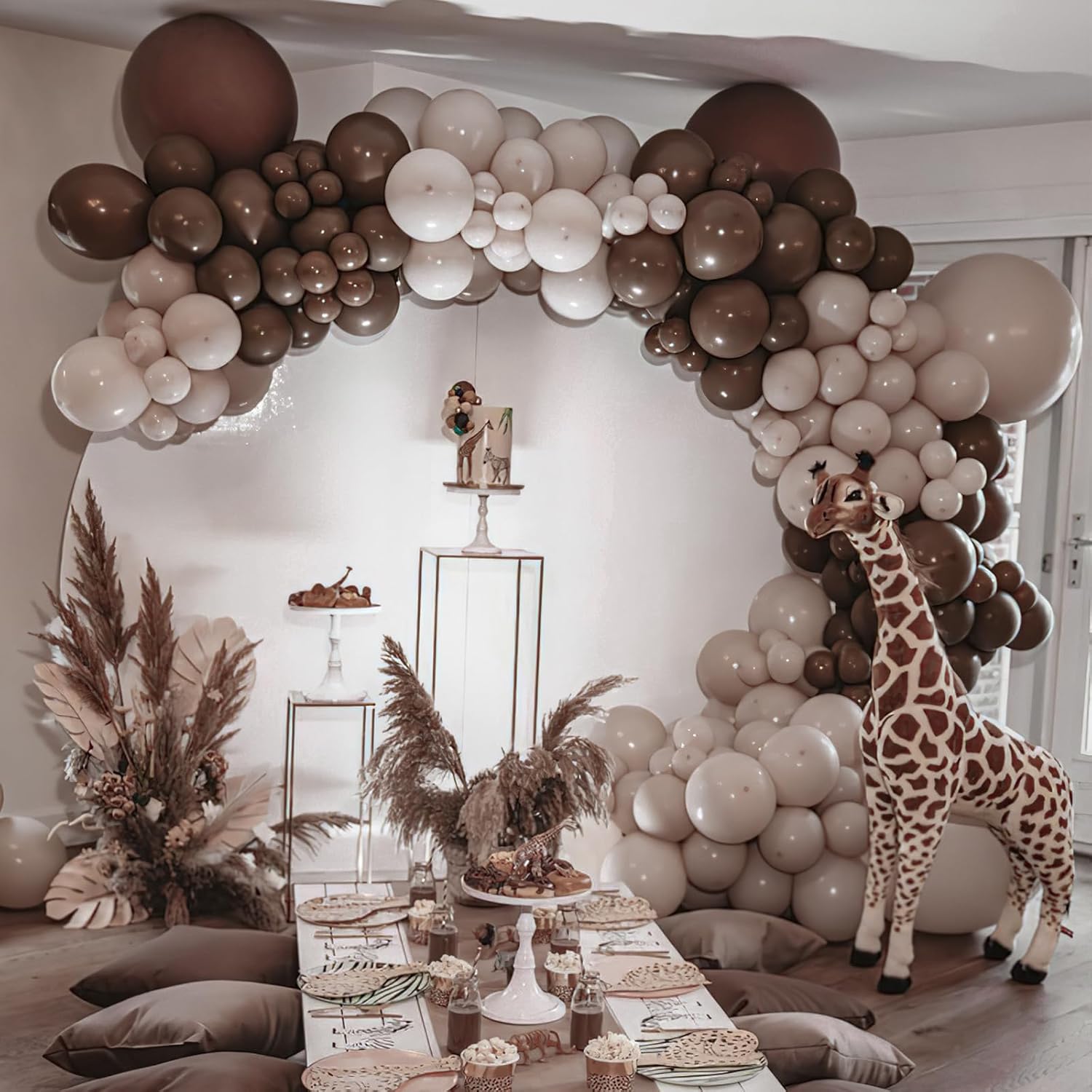 PartyWoo Dark Brown Balloons - 100pcs 12 Inch Latex Helium Balloons for Fall Celebrations