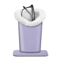 FINTIE Plush Lined Eyeglasses Holder, Glasses Stand Case, Anti-scratch Glasses Storage Organizer for Desk, Nightstand, Office, Lilac Purple