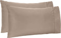 TBM King Oversize Pillow Case - Extra Large 100% Egyptian Cotton, 600 Thread Count, Taupe Color