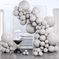 PartyWoo Gray Balloons - 140-Piece Matte Gray Latex Balloon Arch Kit for Baby Showers, Graduations & Birthdays