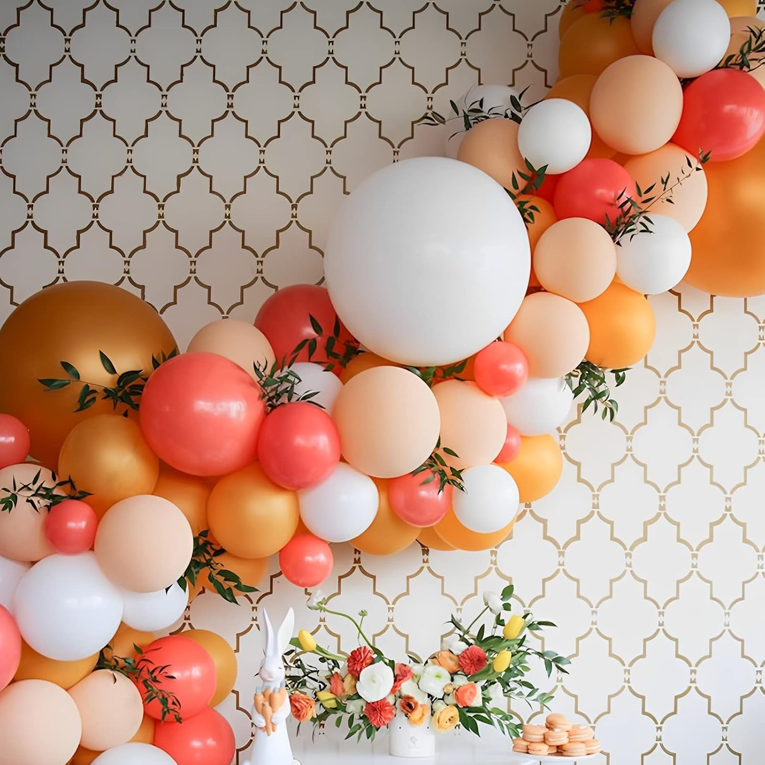 Voircoloria 105pcs Orange Balloons - 12 Inch Latex Party Balloons for Birthdays & Baby Showers