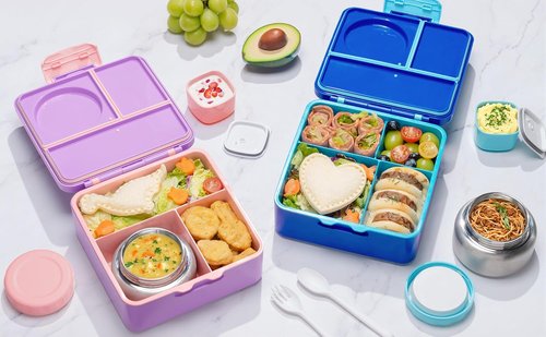 Fimibuke Bento Box - BPA-Free & Leakproof Lunch Container with Insulated Food Jar | 3-4 Compartments for Kids