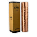 Copper Water Bottle - 34oz Hammered Vintage Modern Design - A Handcrafted Ayurvedic Pure Copper Vessel For Drinking - Drink More Water, Lower Your Sugar Intake And Enjoy The Health Benefits