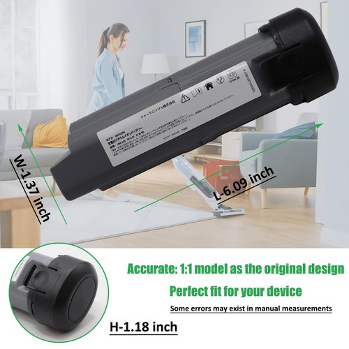 RHKRKQN XSBT420 Lithium Ion Replacement Battery Compatible for Shark Cordless Vacuum WS640 WS640AE WS642 WS642AE QV410 Series XSBT420AS XSBT420UK 14.4V 27.36Wh 1900mAh