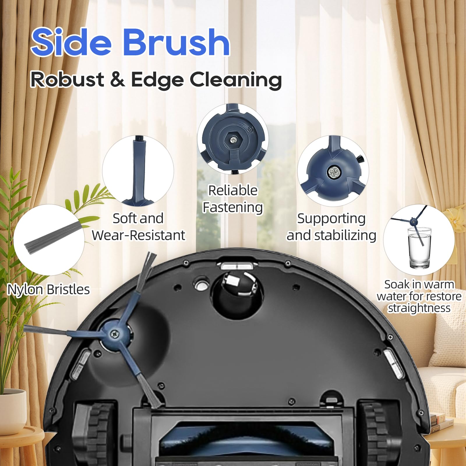 Omni C20 Replacement Parts for Eufy Omni C20 Robot Vacuum, Includes 1 Main Brush, 2 Side Brushes, 2 Filters, 2 Mop Pads, 2 Dust Bags (9 Pack)
