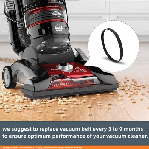 JEDELEOS Replacement Flat Non-Stretch Belts for Hoover WindTunnel 3 Pro Pet Upright Vacuum Model UH72625, UH72630, UH72635, UH70930, UH70935, UH70936, UH70937 and UH70939 Series (Pack of 2)