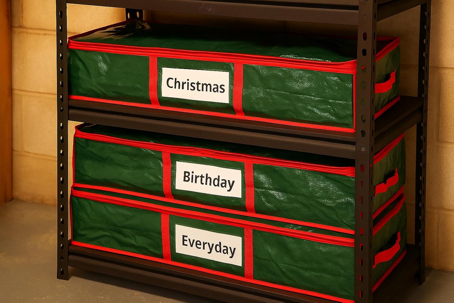 Sattiyrch Underbed Gift Wrap Organizer - Holds Up to 20 Rolls | 41"W x 14"D x 5.5"H in Green