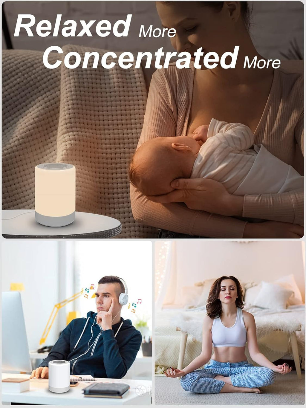 Sound Machine - White Noise Machine for Babies | 32 High Fidelity Sounds & Night Light Feature
